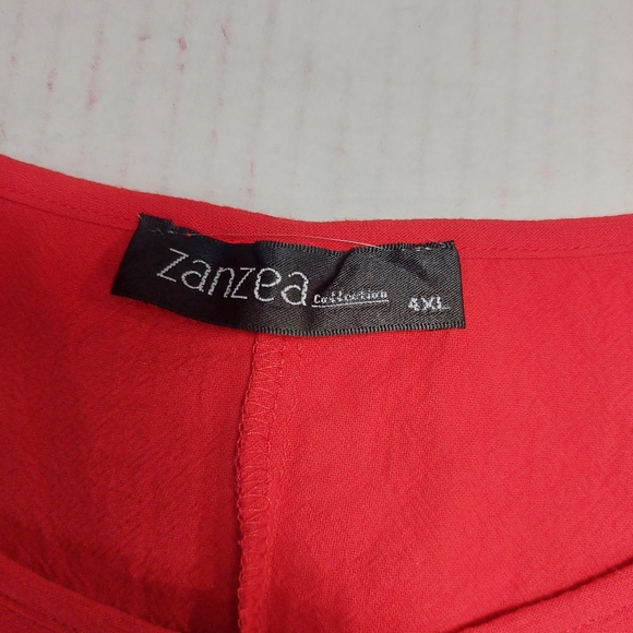 ZANZEA COLLECTION Women's Red Blue and Brown Midi Dress Size 4X - Picture 11 of 13